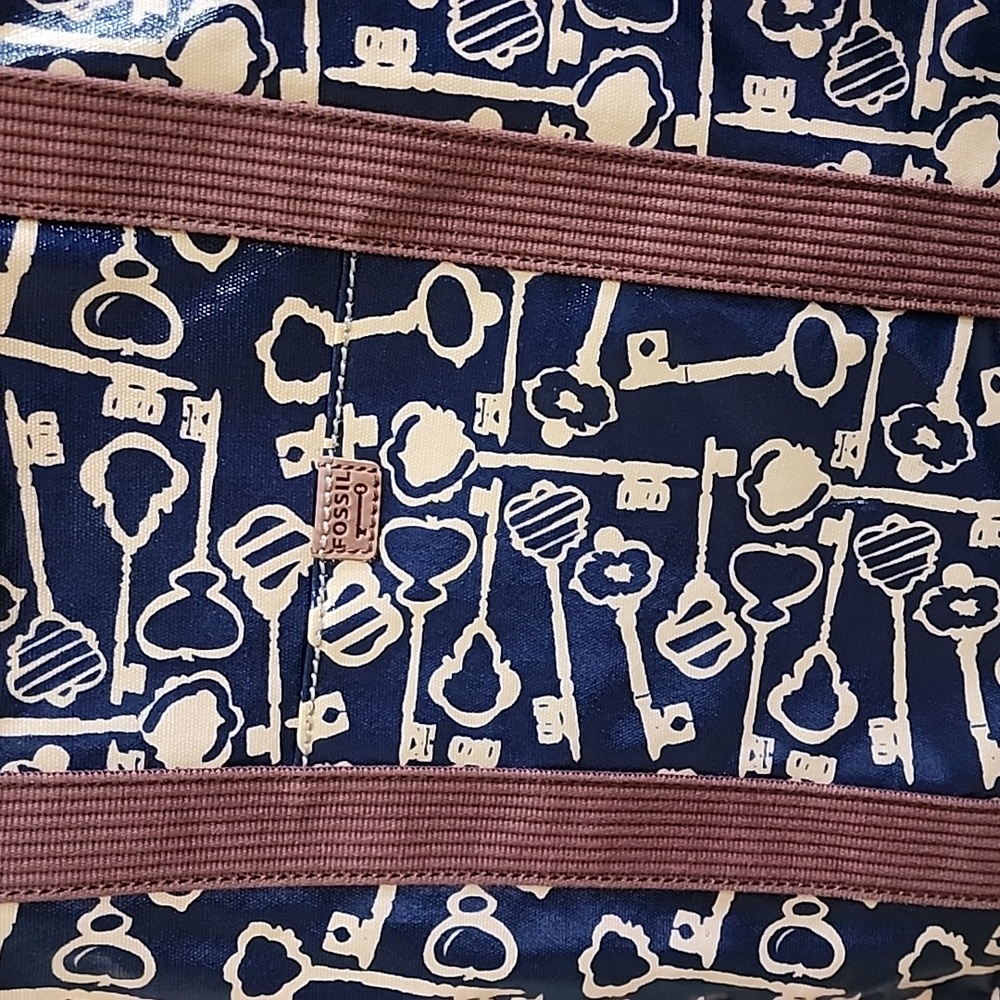 Fossil Womens Keyper Keys Pattern Tote Bag & Fabr… - image 4
